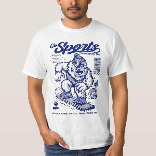 Go Sports - イエティが登場 Tシャツ (正面)