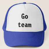 "Go team" hat キャップ (正面)