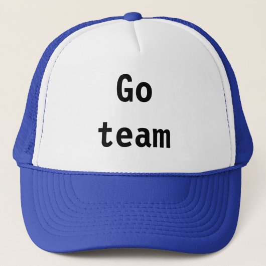 "Go team" hat キャップ (正面)