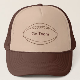 Go Team Outline Football Hats キャップ