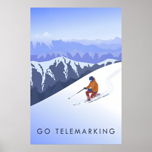 Go Telemarking Travel Poster ポスター (正面)
