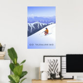 Go Telemarking Travel Poster ポスター (ホームオフィス)