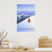 Go Telemarking Travel Poster ポスター (キッチン)