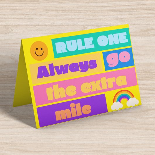 Go the Extra Mile – Motivational Greeting Card カード