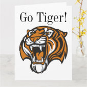 Go Tiger BIG Greeting Card - SRF カード (黄色い花)