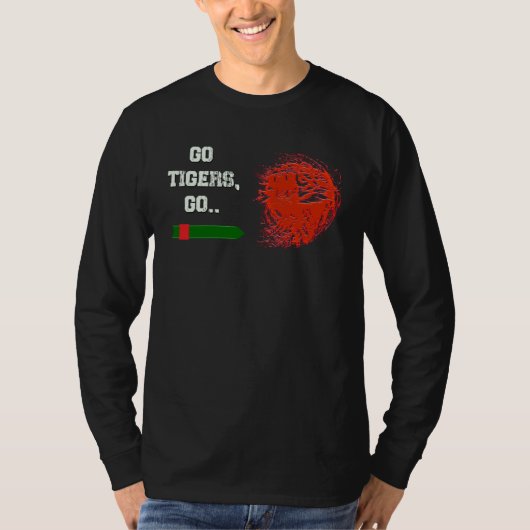 Go Tigers Go Bangladesh Tigers Tシャツ (正面)