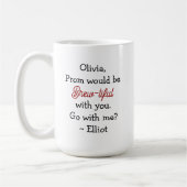 Go to Prom with me? Promposal Photo  コーヒーマグカップ (左)
