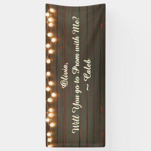  Go to Prom with Me | Romantic Promposal 横断幕 (縦)