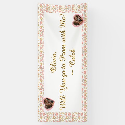  Go to Prom with Me | Romantic Promposal 横断幕 (縦)