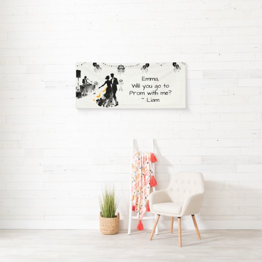 Go to Prom with Me | Romantic Promposal 横断幕 (インサイチュ)