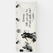  Go to Prom with Me | Romantic Promposal 横断幕 (縦)