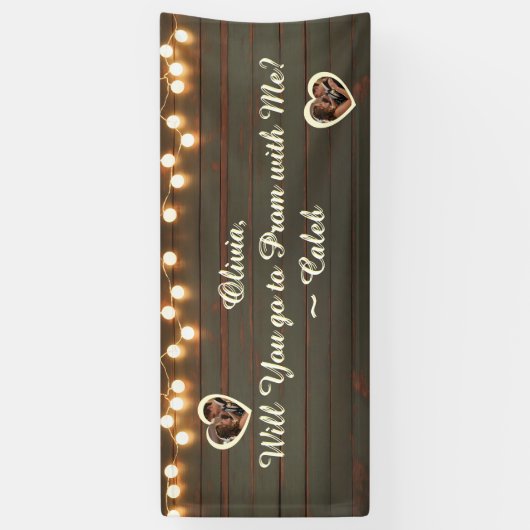  Go to Prom with Me | Romantic Promposal 横断幕 (縦)