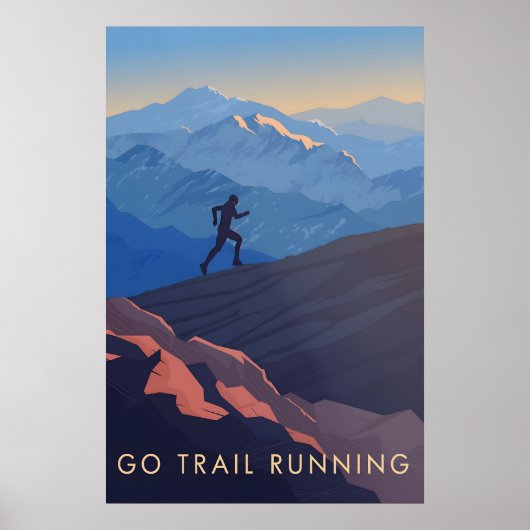 Go Trail Running Travel Poster ポスター (正面)