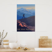 Go Trail Running Travel Poster ポスター (キッチン)