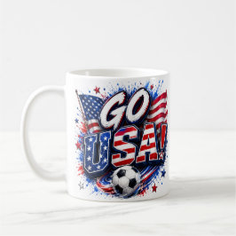 Go USA 愛国サッカーファンマグカップ | アメリカの炎 コーヒーマグカップ