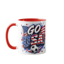Go USA 愛国サッカーファンマグカップ | アメリカの炎