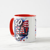Go USA 愛国サッカーファンマグカップ | アメリカの炎 マグカップ (正面左)