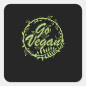 Go Vegan スクエアシール (正面)