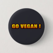 Go vegan! 缶バッジ (正面)