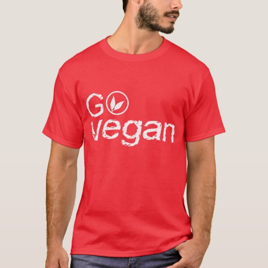 Go Vegan - basic T-shirt Tシャツ (正面)