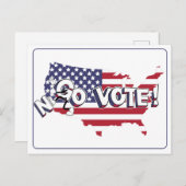 Go Vote! Wahlaufforderungs ポストカード (正面/裏面)