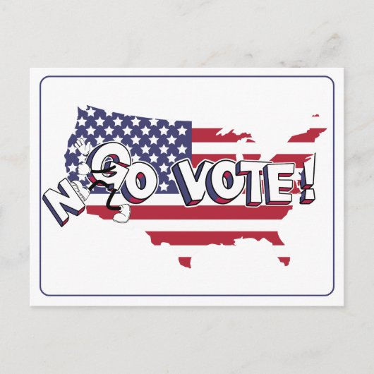 Go Vote! Wahlaufforderungs ポストカード (正面)