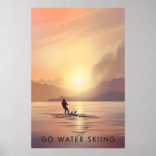 Go Water Skiing Travel Poster ポスター (正面)