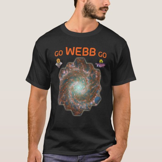 GO WEBB GO WEBB宇宙望遠鏡ファントム銀河系 Tシャツ (正面)
