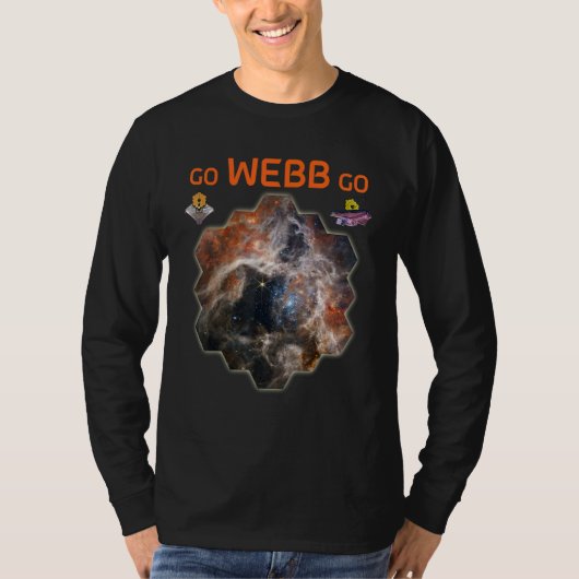 GO  WEBB  GO  Webb宇宙望遠鏡 新しいタランチュラN Tシャツ (正面)