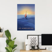 Go Windsurfing Travel Poster ポスター (ホームオフィス)