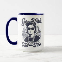 Go With The Flo フローレンス・ナイチンゲール ヒップホップ レトロ ツートーンマグカップ