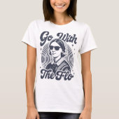 Go With The Flo Florence Nightingale Retro Nurse Tシャツ (正面)