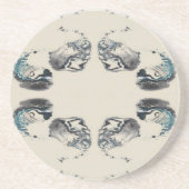 Go With the Flow - Acrylic Pouring コースター (正面)