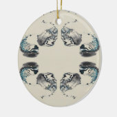 Go With the Flow - Acrylic Pouring セラミックオーナメント (左)