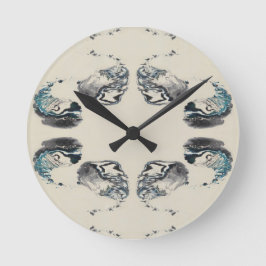 Go With the Flow - Acrylic Pouring ラウンド壁時計