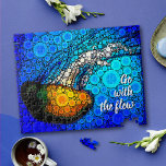 Go with the Flow Fun Ocean Jellyfish Circle Art ジグソーパズル<br><div class="desc">“Go with the flow.” Take a lesson from this orange yellow jellyfish floating along in the turquoise blue ocean and let life take its course whenever you use this stunningly chic, vibrantly-colored photo jigsaw puzzle. Makes a great gift for someone special! Comes in a special gift box. You can easily...</div>