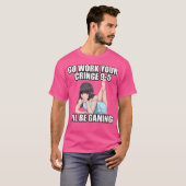 Go Work Your Cringe 9-5ゲームミーム Tシャツ (正面フル)