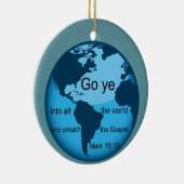 Go Ye...マーク16:15 セラミックオーナメント (右)