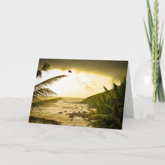 Goaの曇ったビーチ カード (正面)