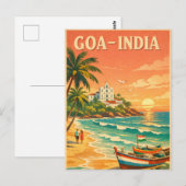 Goa, India, in a classic retro travel ポストカード (正面/裏面)