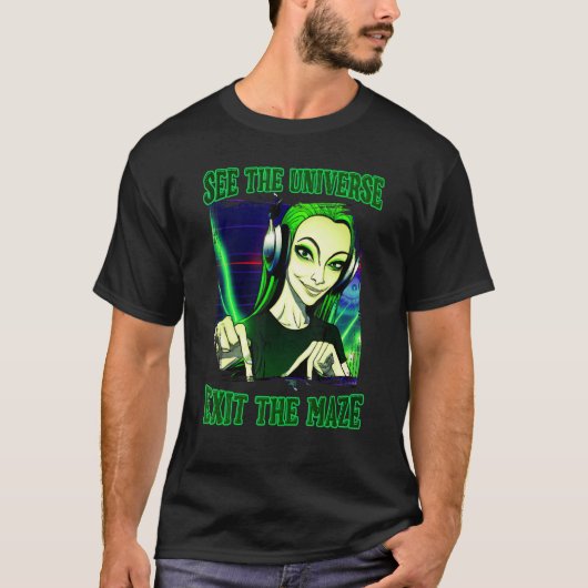 Goa Omサイケデリック Psy Trance Darkpsy Rave Tシャツ (正面)