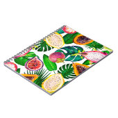 GoacheシームレスパターンとTropic葉 Pattern and fr ノートブック (左側)