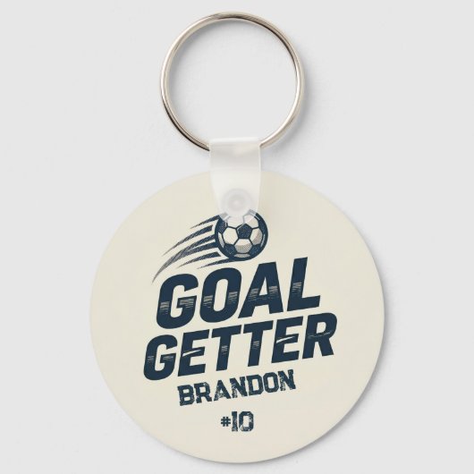 Goal Getter Distressed Player Name & Number キーホルダー (裏面)