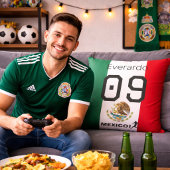 Goal Getter Mexico Flag Personalized Sports クッション