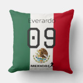 Goal Getter Mexico Flag Personalized Sports クッション (正面)