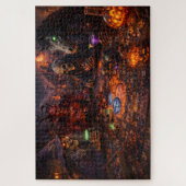 Goal night out spooky witch and skeleton fantasy j ジグソーパズル (縦)