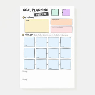 Goal planning Post-It Notes ポストイット