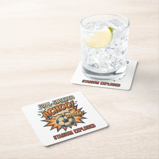 Goal Sneezed Stadium Exploded スクエアペーパーコースター (インサイチュ)