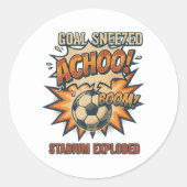 Goal Sneezed Stadium Exploded ラウンドシール (正面)
