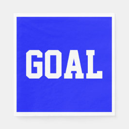 GOAL White Athletic Text On Bright Royal Blue スタンダードランチョンナプキン